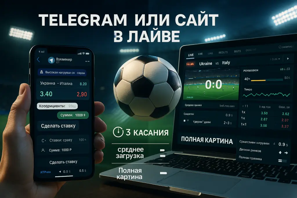 Через Telegram или сайт: что быстрее в лайве